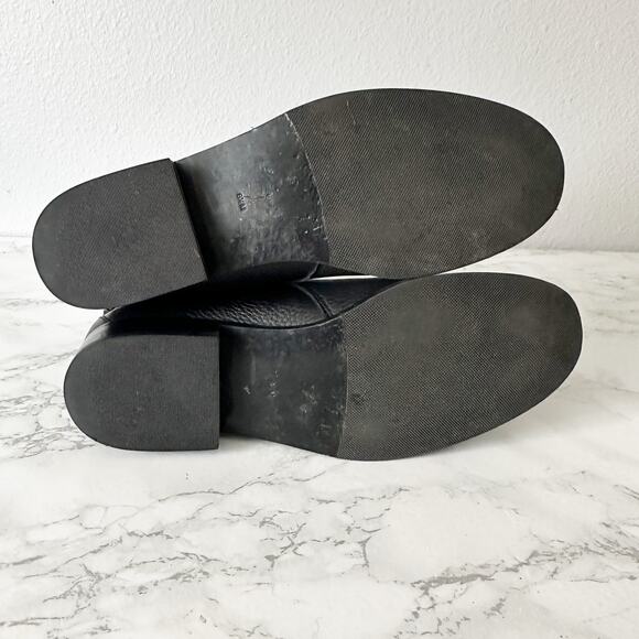 Tory Burch Brooke Perfect Black Refine Pebble Leather Riding Ankle Boot Size 8.5 - Picture 9 of 12